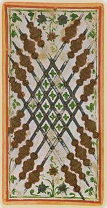 De Tien van Staven, facsimile van een tarotkaart uit het 